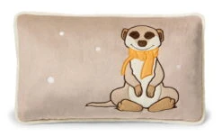 Nici 36125 Kissen Erdmännchen Mit Schal Rechteckig 43x25cm Plüsch Meerkat