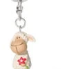 Nici 36939 Keyfriends Schlüsselanhänger Schaf Jolly White Weiß Mit Blume PVC 5cm -Nici 36939 me