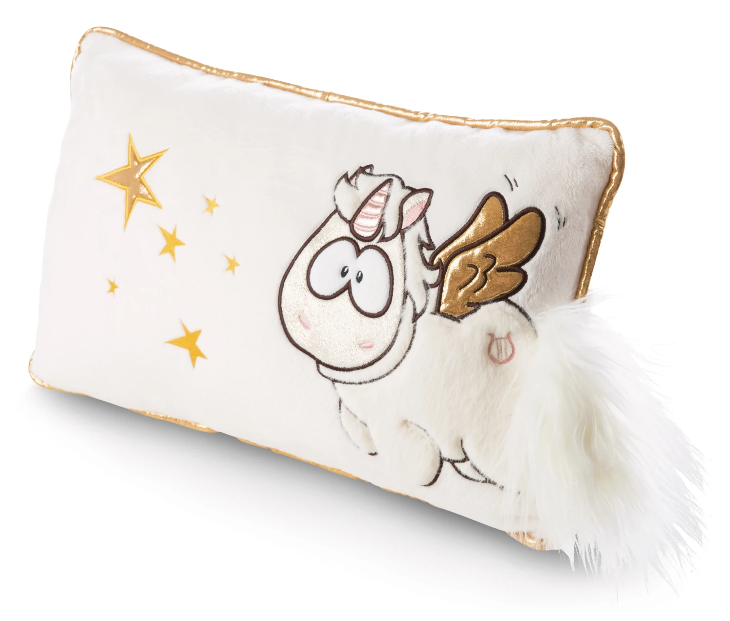 Nici 46556 Kissen Einhorn-Engel Angelia Rechteckig 43x25cm Plüsch Weiß-gold 4 Nici 46556 Kissen Einhorn-Engel Angelia Rechteckig 43x25cm Plüsch Weiß-gold – Bild 2