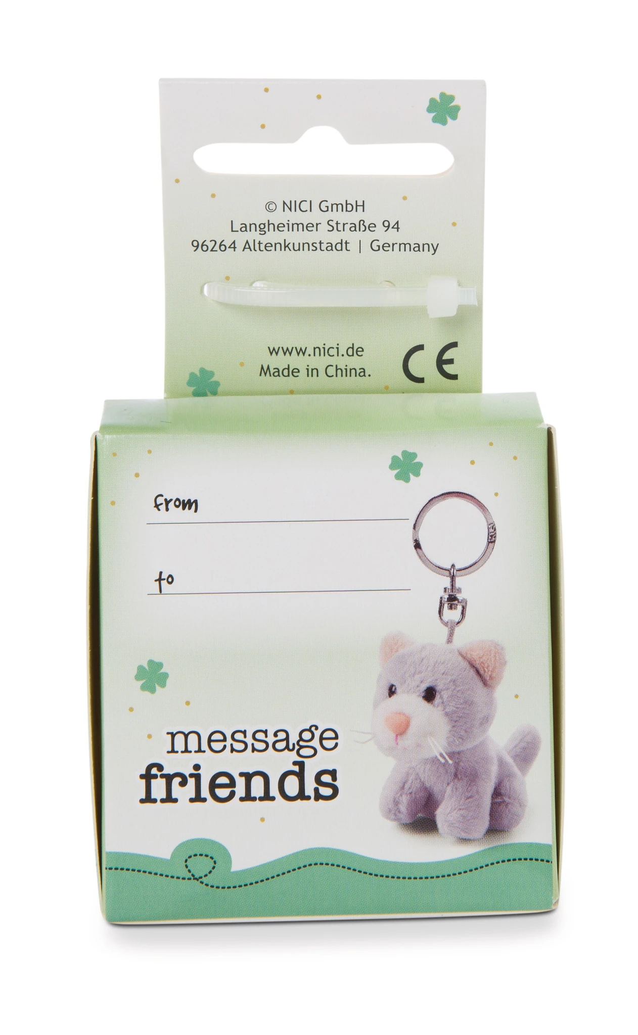 Nici 48126 Schlüsselanhänger Message Friends 6cm - Katze "Kleiner Glücksbringer" 4 Nici 48126 Schlüsselanhänger Message Friends 6cm - Katze "Kleiner Glücksbringer" – Bild 2