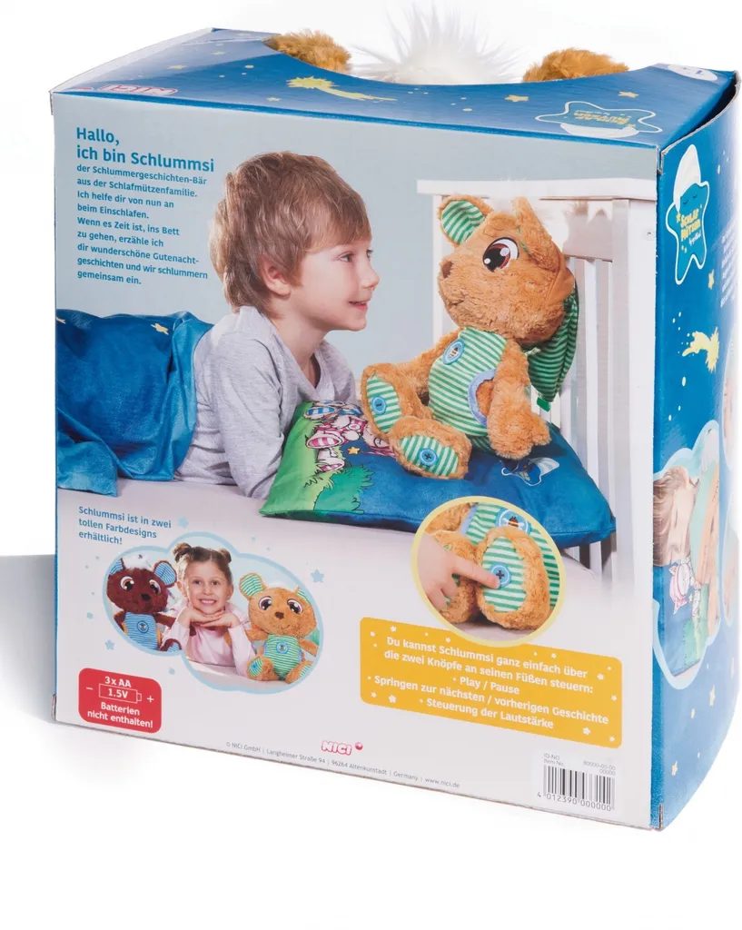 Nici 44531 Schlafmützen Schlummsi Der Schlummergeschichten-Bär Ca 38cm Blau 8 Nici 44531 Schlafmützen Schlummsi Der Schlummergeschichten-Bär Ca 38cm Blau – Bild 6